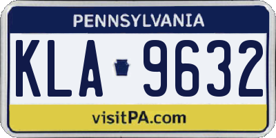PA license plate KLA9632