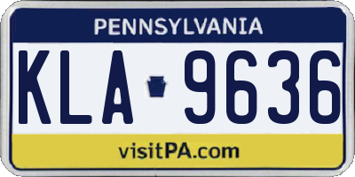 PA license plate KLA9636