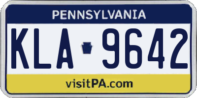 PA license plate KLA9642