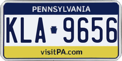 PA license plate KLA9656