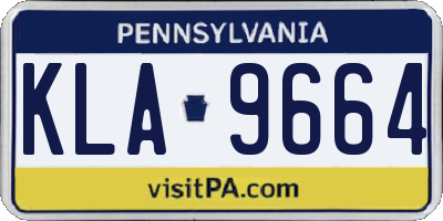 PA license plate KLA9664