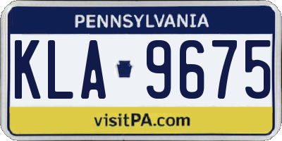 PA license plate KLA9675