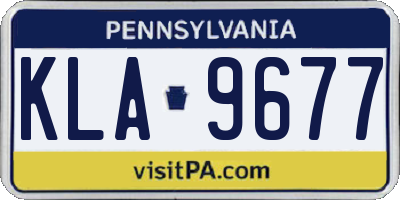 PA license plate KLA9677