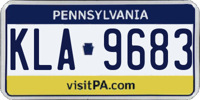 PA license plate KLA9683