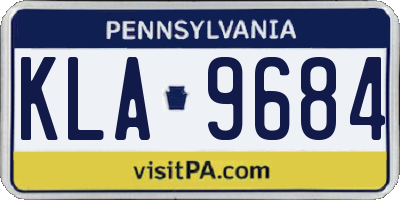 PA license plate KLA9684