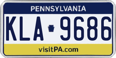 PA license plate KLA9686