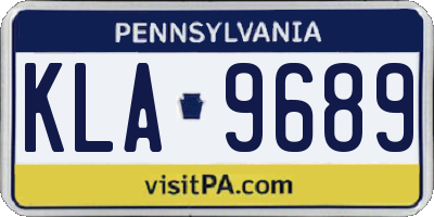 PA license plate KLA9689