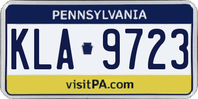 PA license plate KLA9723