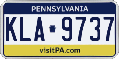PA license plate KLA9737