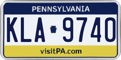 PA license plate KLA9740
