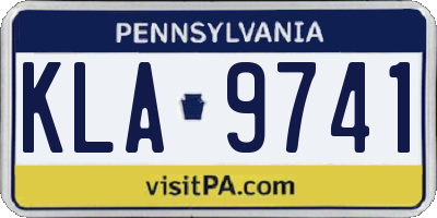 PA license plate KLA9741