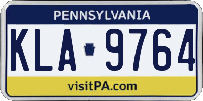 PA license plate KLA9764