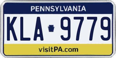 PA license plate KLA9779