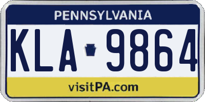 PA license plate KLA9864