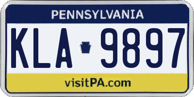 PA license plate KLA9897