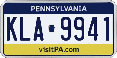 PA license plate KLA9941
