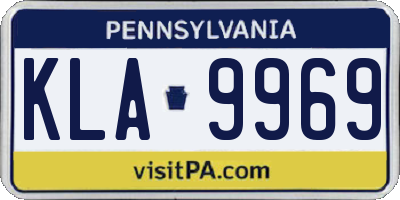 PA license plate KLA9969