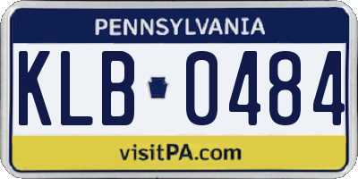 PA license plate KLB0484