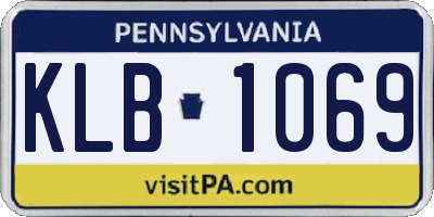 PA license plate KLB1069