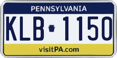 PA license plate KLB1150