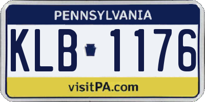 PA license plate KLB1176