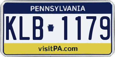 PA license plate KLB1179