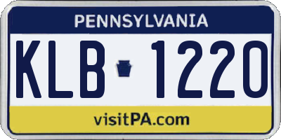 PA license plate KLB1220
