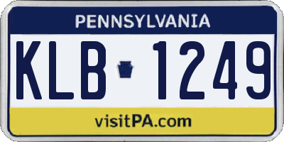 PA license plate KLB1249