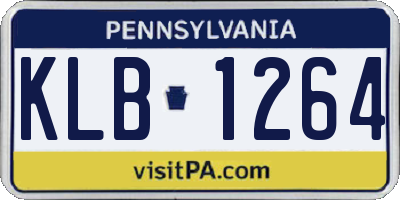 PA license plate KLB1264