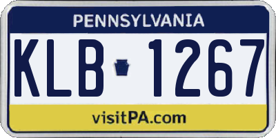 PA license plate KLB1267