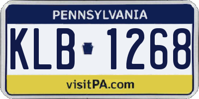 PA license plate KLB1268