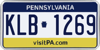 PA license plate KLB1269