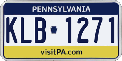 PA license plate KLB1271