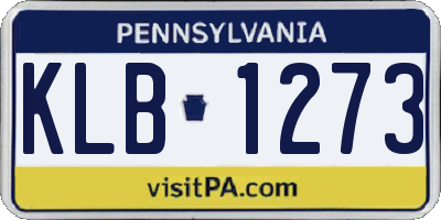PA license plate KLB1273