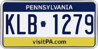 PA license plate KLB1279