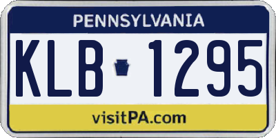 PA license plate KLB1295
