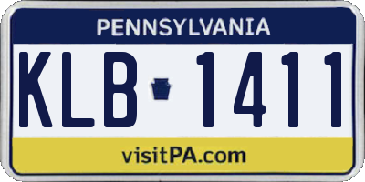 PA license plate KLB1411