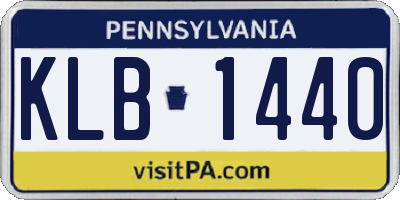 PA license plate KLB1440