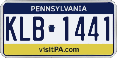 PA license plate KLB1441