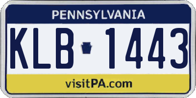 PA license plate KLB1443