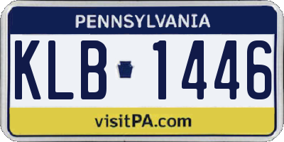 PA license plate KLB1446