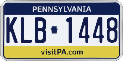 PA license plate KLB1448