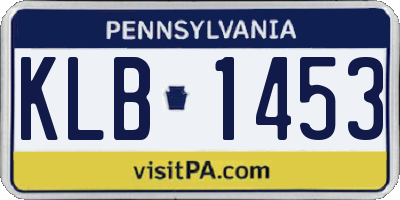 PA license plate KLB1453