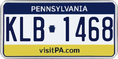 PA license plate KLB1468