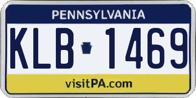 PA license plate KLB1469