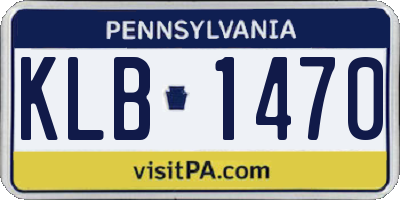 PA license plate KLB1470