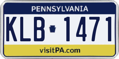PA license plate KLB1471