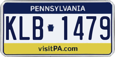 PA license plate KLB1479