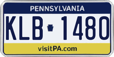 PA license plate KLB1480