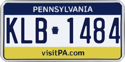PA license plate KLB1484